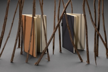 Logo trade corporate gift photo of: A5 deluxe kraft hardcover notebook